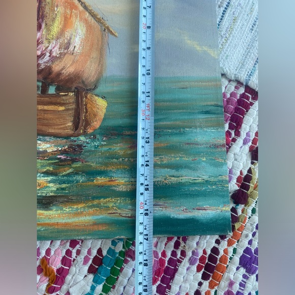 VINTAGE Fula oil painting! 1969 - Picture 6 of 8